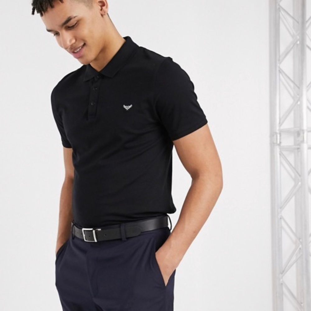 THREADBARE | Mens Basic Muscle Fit Orange Polo
